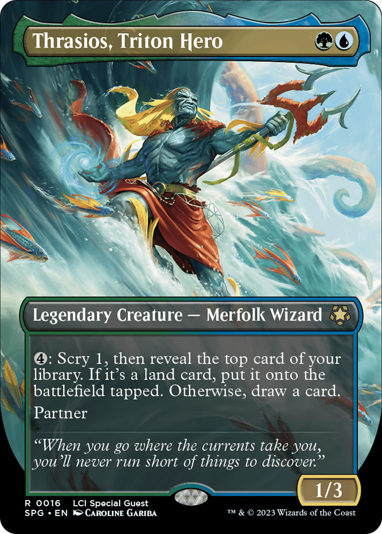 Thrasios, héros triton (sans bordure) [Invitées Spéciales des Cavernes Oubliées d'Ixalan]