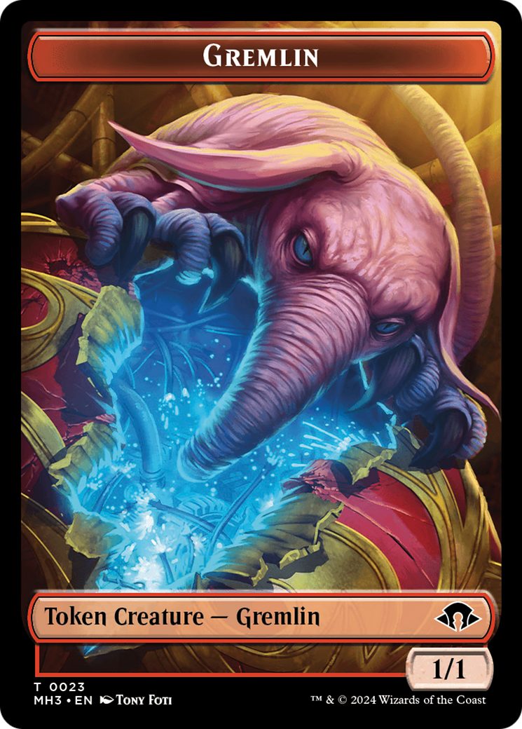 Jeton double-face Eldrazi Spawn // Gremlin [Jetons Modern Horizons 3]