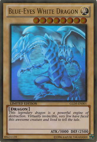 Dragon Blanc aux Yeux Bleus [GLD5-FR001] Ghost/Gold Rare