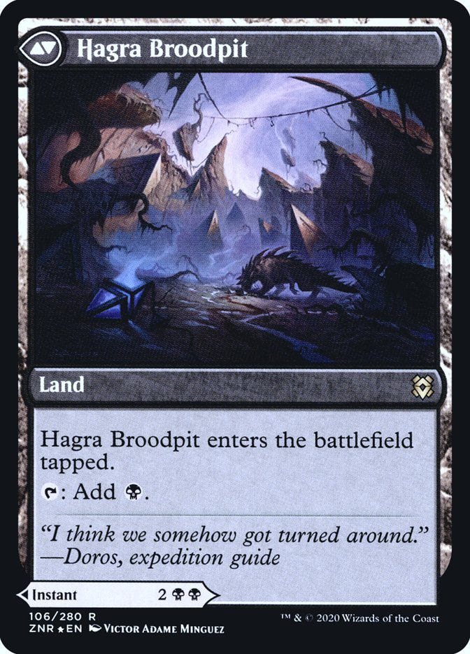 Piétinement de Hagra // Fosse de reproduction de Hagra [Zendikar Rising Prerelease Promos]