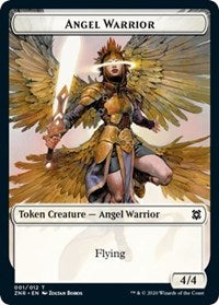 Guerrero ángel // Planta Ficha de doble cara [Fichas de Zendikar Rising]