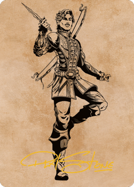 Astarion, la carta de arte decadente (firma estampada en oro) [Commander Legends: Battle for Baldur's Gate Art Series]