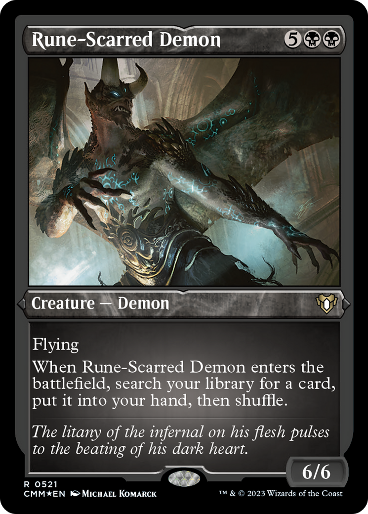 Démon marqué par les runes (gravure à l'acide) [Commander Masters]