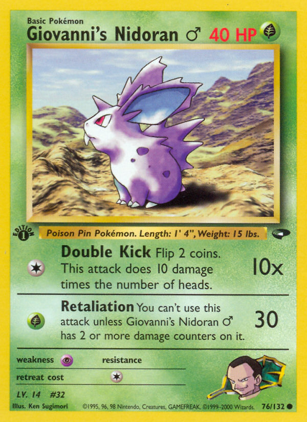 Nidoran de Giovanni (76/132) (Mâle) [Gym Challenge 1re Édition]