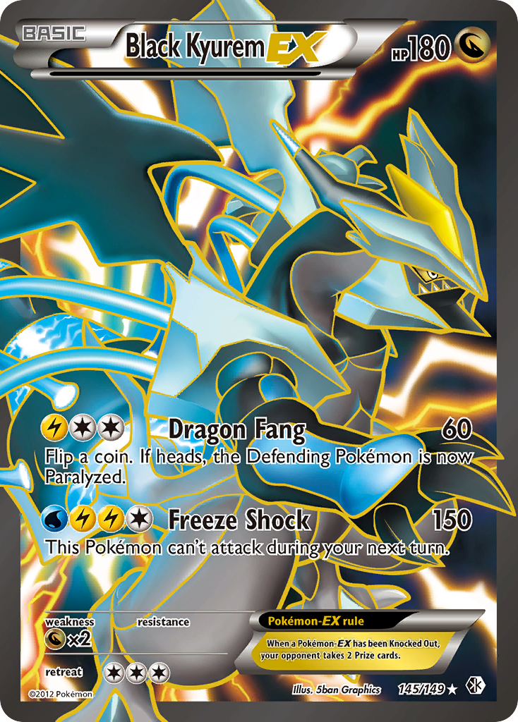 Kyurem Negro EX (145/149) [Negro y Blanco: Fronteras Cruzadas]
