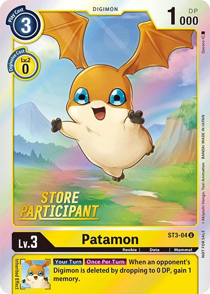 Patamon [ST3-04] (Participante en tiendas) [Mazo de Inicio: Promociones de Amarillo Celestial]