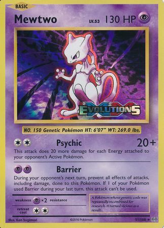Mewtwo (51/108) (XY Évolutions Avant-première) [XY: Promos Holo Noires]