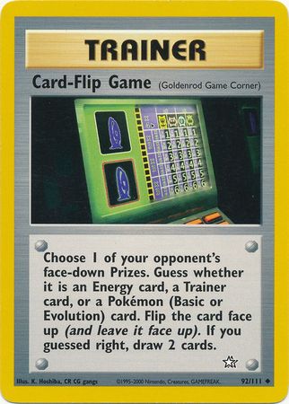 Jeu de cartes à retourner (92/111) [Néo Genesis Unlimited]