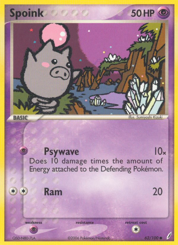 Spoink (62/100) [EX: Gardiens du Cristal]
