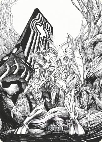 Lukka, asservi à la ruine, carte artistique [Phyrexia : Tout sera un, série artistique]