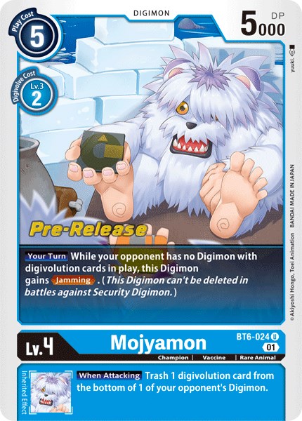 Mojyamon [BT6-024] [Cartas de Prerlanzamiento Doble Diamante]