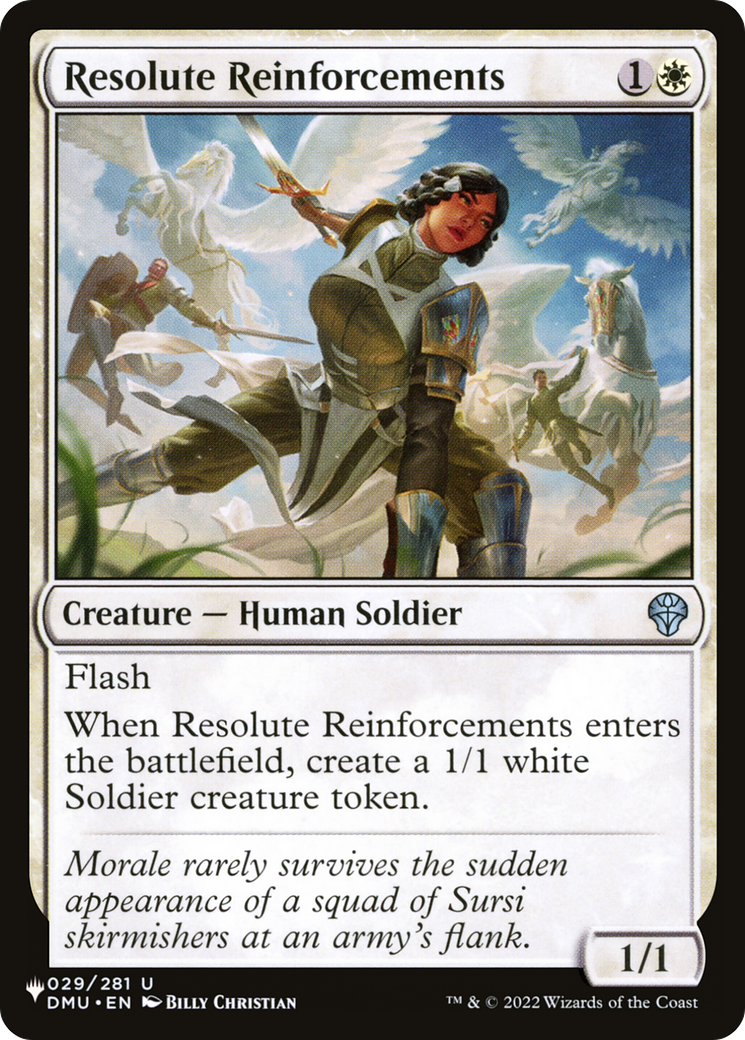 Renforts résolus [La liste]