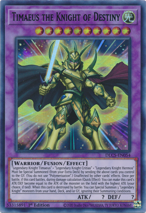 Timaeus, Chevalier du Destin (Violet) [DLCS-EN054] Ultra Rare