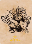 Ours-hibou (Présentoir) Carte artistique (Signature estampée or) [Donjons & Dragons : Aventures dans les Royaumes Oubliés - Série d'art]