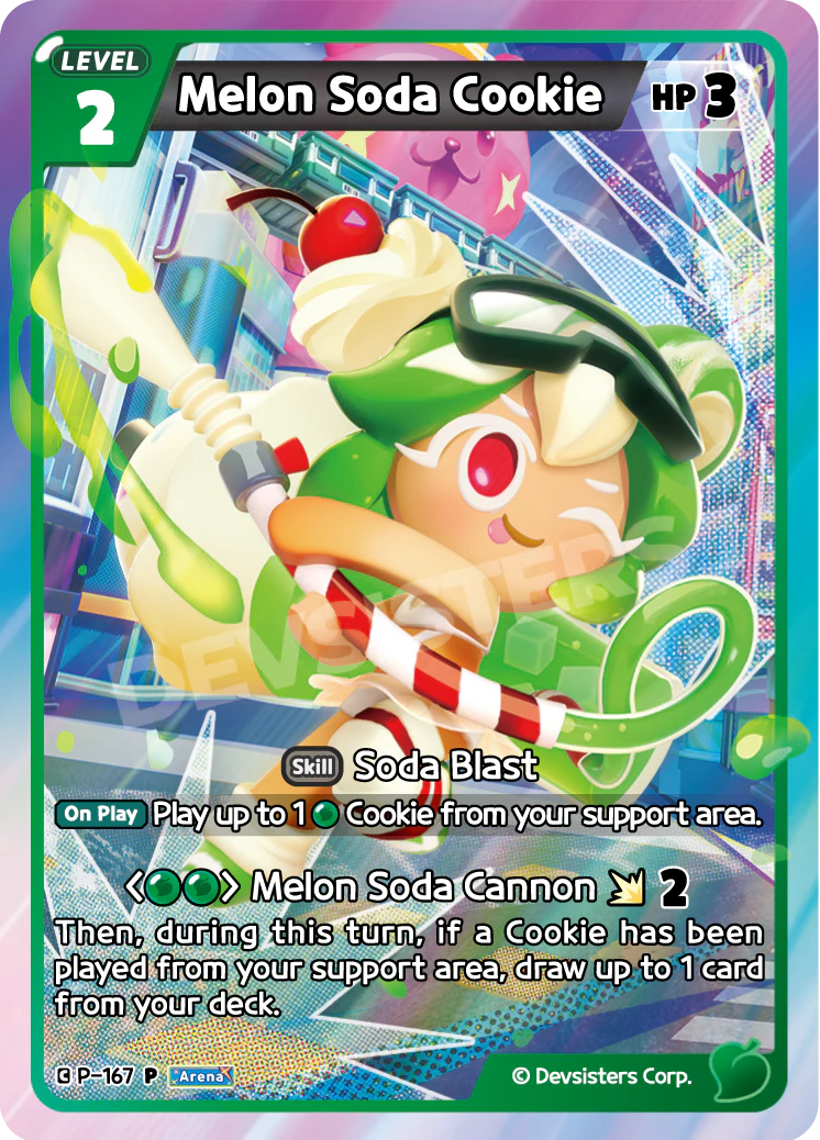 Image for Melon Soda Cookie (P-167) (P) - CookieRun: Braverse TCG