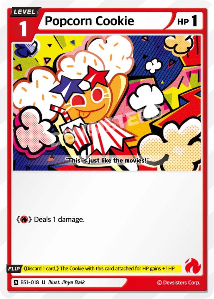 Image for Popcorn Cookie (BS1-018) (BS1) - CookieRun: Braverse TCG