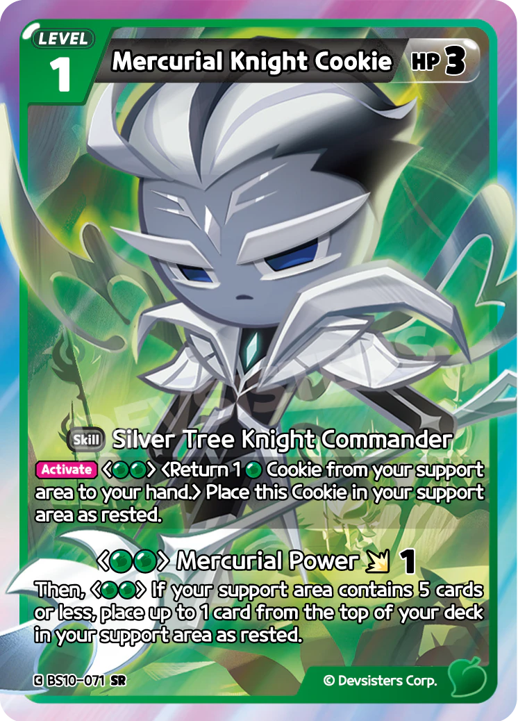 Image for Mercurial Knight Cookie (BS10-071) (BS10) - CookieRun: Braverse TCG