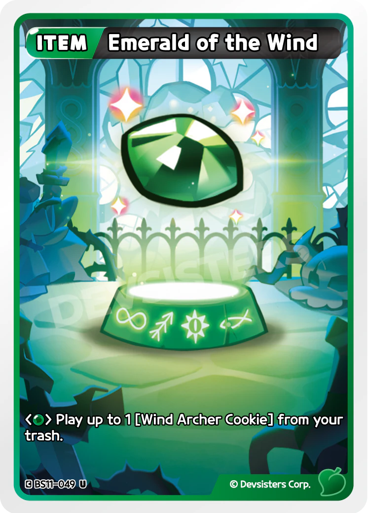Image for Emerald of the Wind (BS11-049) (BS11) - CookieRun: Braverse TCG