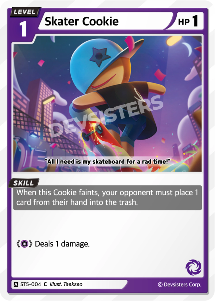 Image for Skater Cookie (ST5-004) (ST5) - CookieRun: Braverse TCG