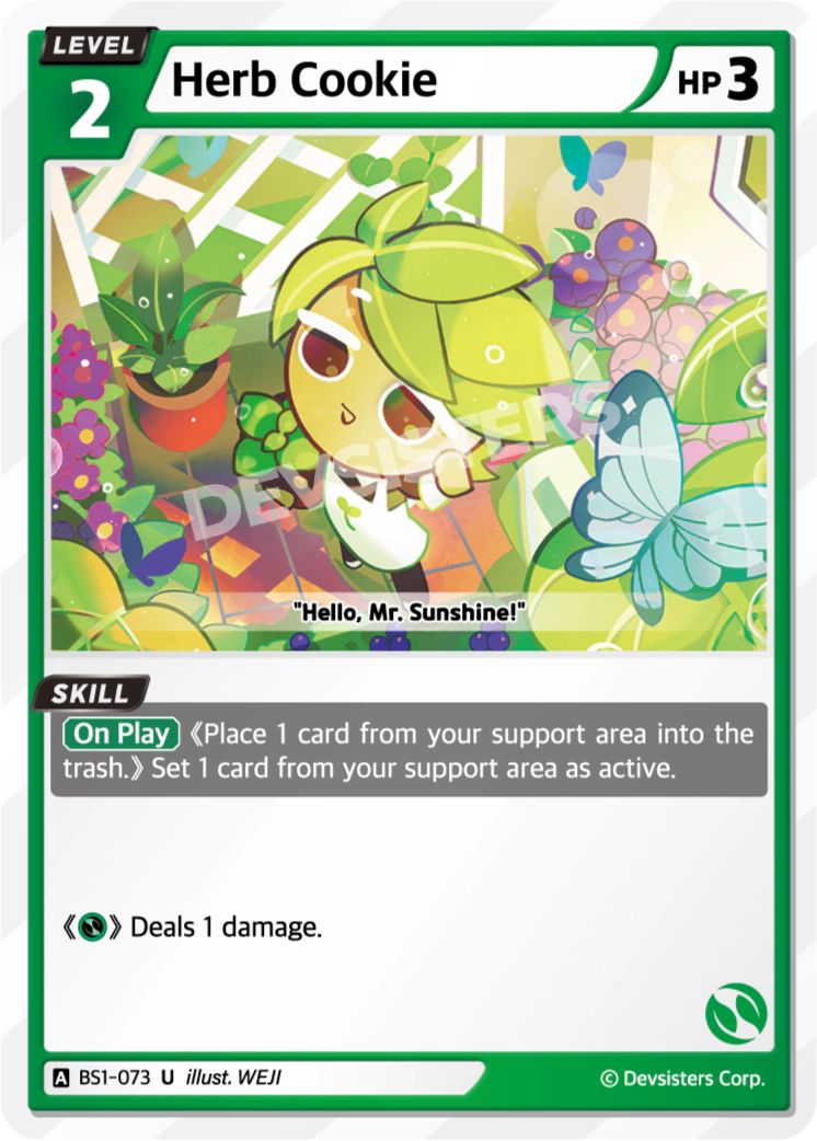Image for Herb Cookie (BS1-073) (BS1) - CookieRun: Braverse TCG
