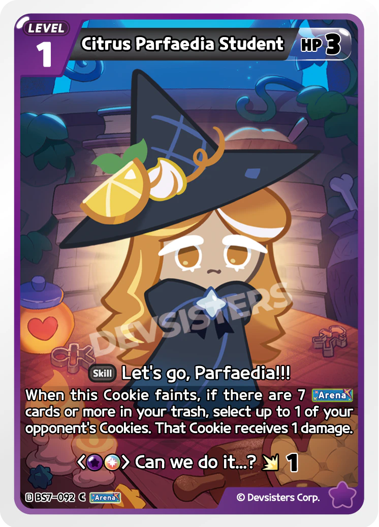Image for Citrus Parfaedia Student (BS7-092) (BS7) - CookieRun: Braverse TCG