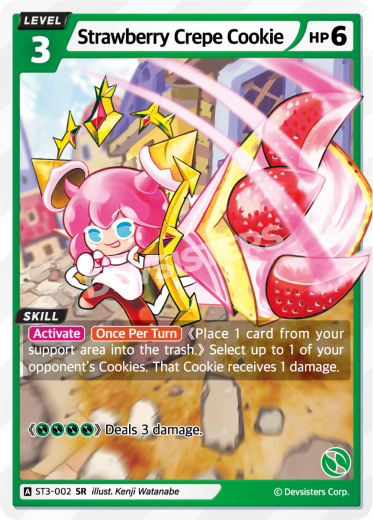 Image for Strawberry Crepe Cookie (ST3-002) (ST3) - CookieRun: Braverse TCG