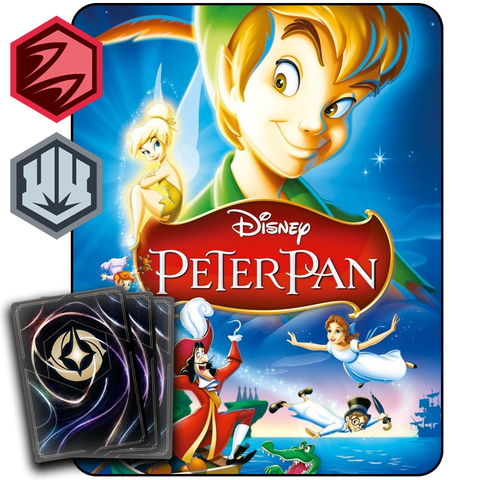 NAIPES INICIALES DE LORCANA: PETER PAN (RUBÍ/ESMERALDA)