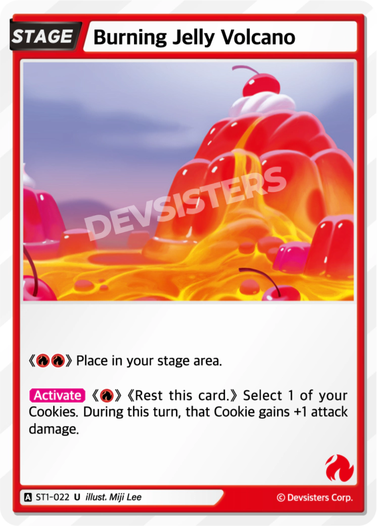 Image for Burning Jelly Volcano (ST1-022) (ST1) - CookieRun: Braverse TCG