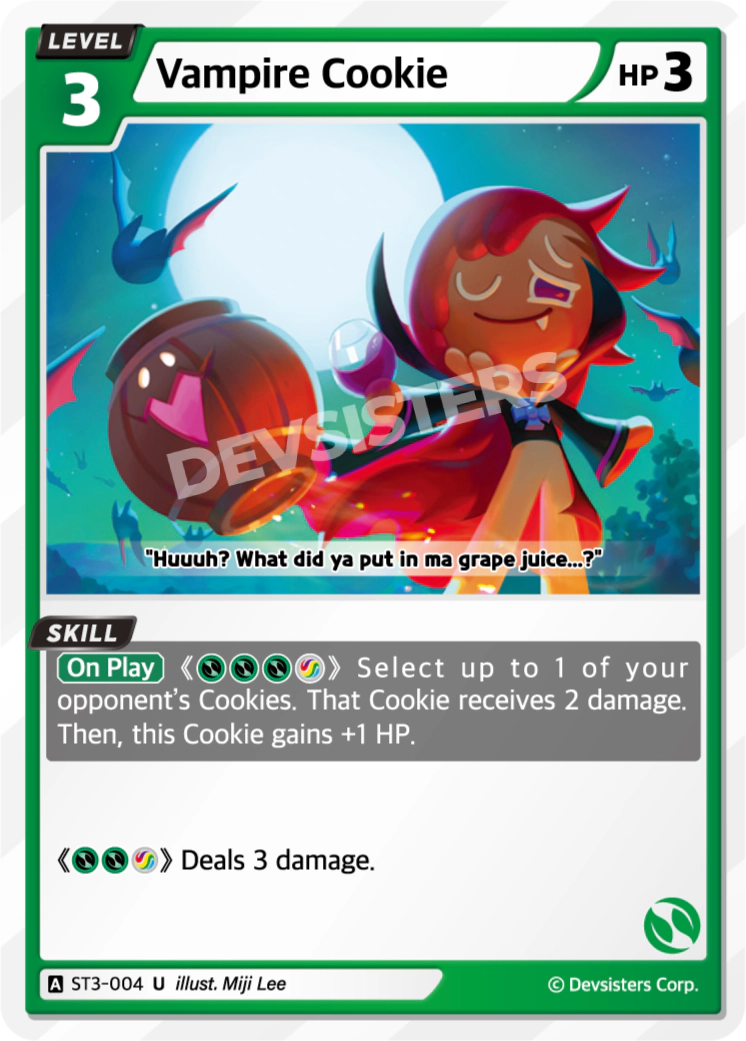 Image for Vampire Cookie (ST3-004) (ST3) - CookieRun: Braverse TCG