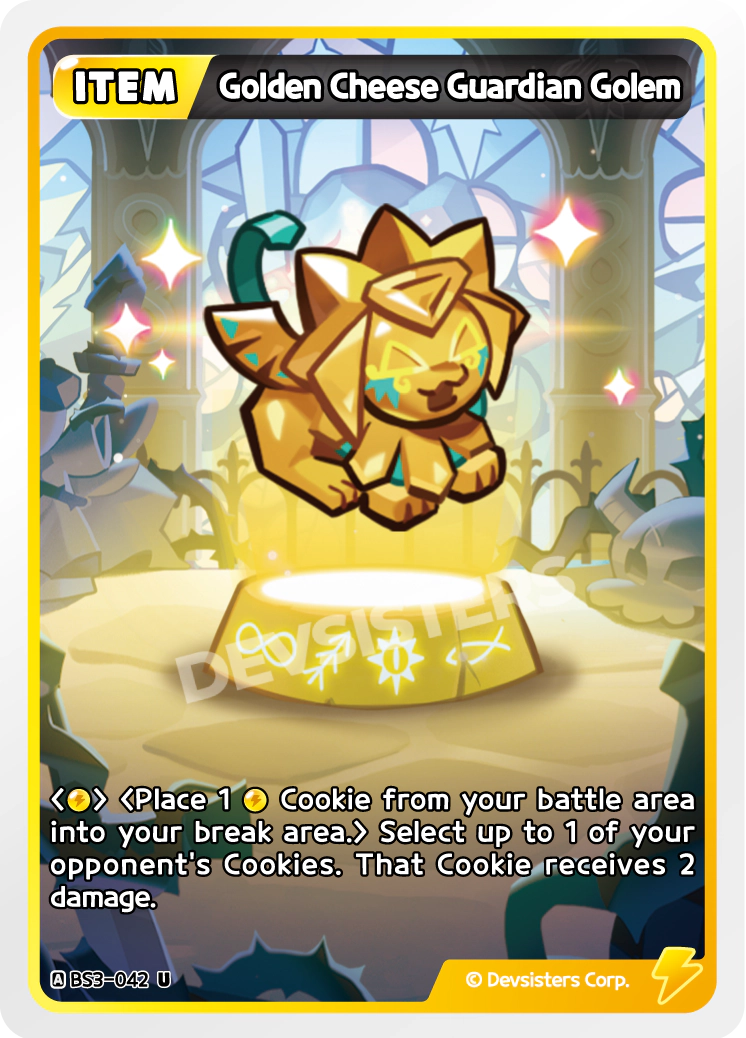 Image for Golden Cheese Guardian Golem (BS3-042) (BS3) - CookieRun: Braverse TCG
