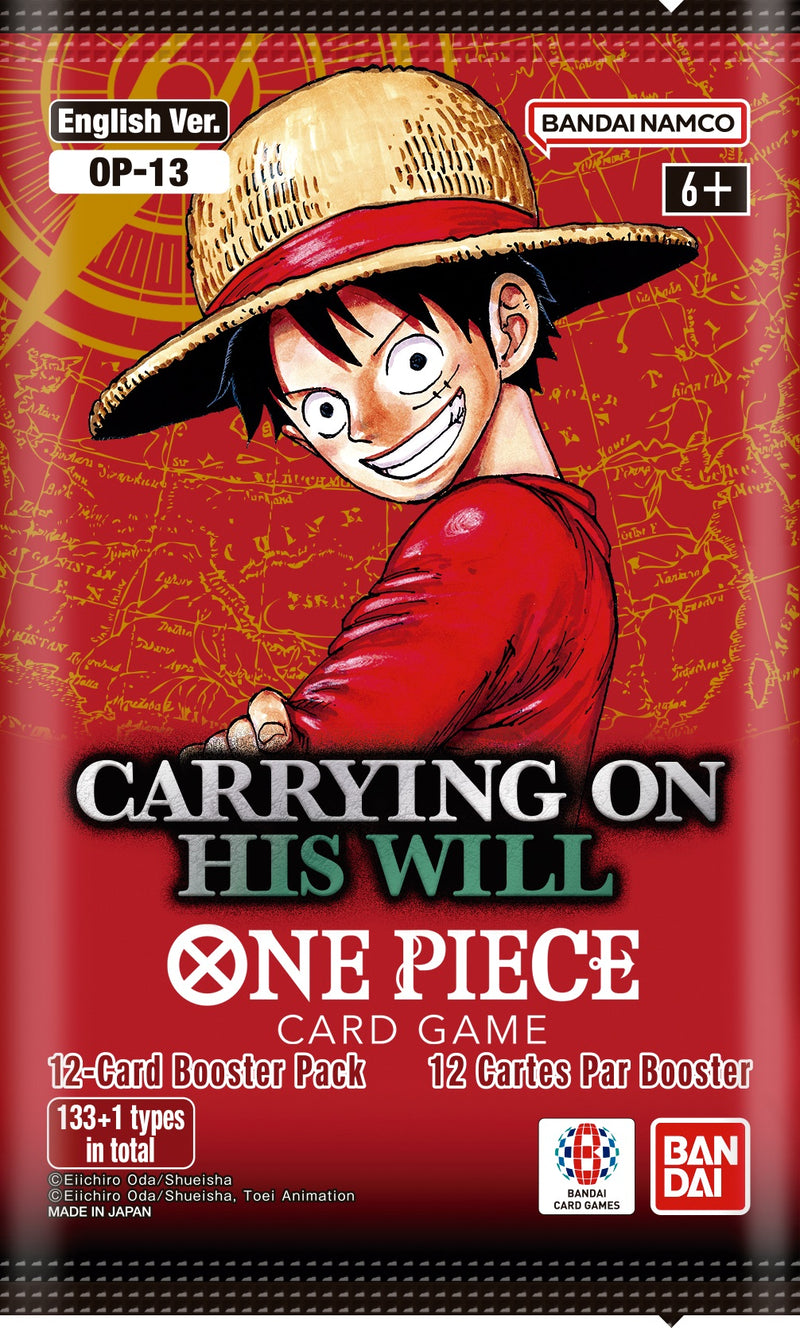 ONE PIECE TCG (OP13): CARRYING ON HIS WILL – PACK DE MEJORA