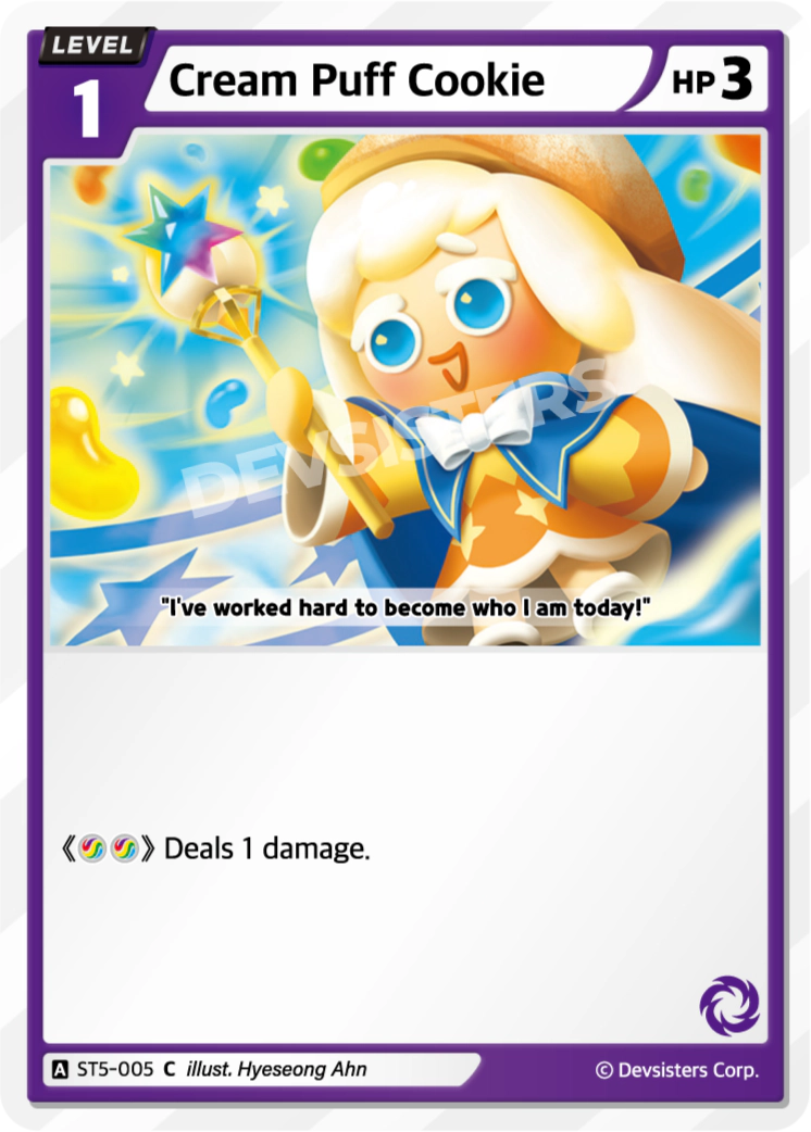 Image for Cream Puff Cookie (ST5-005) (ST5) - CookieRun: Braverse TCG