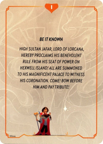 Reign of Jafar - Lore Story Insert #1 (Puzzle)