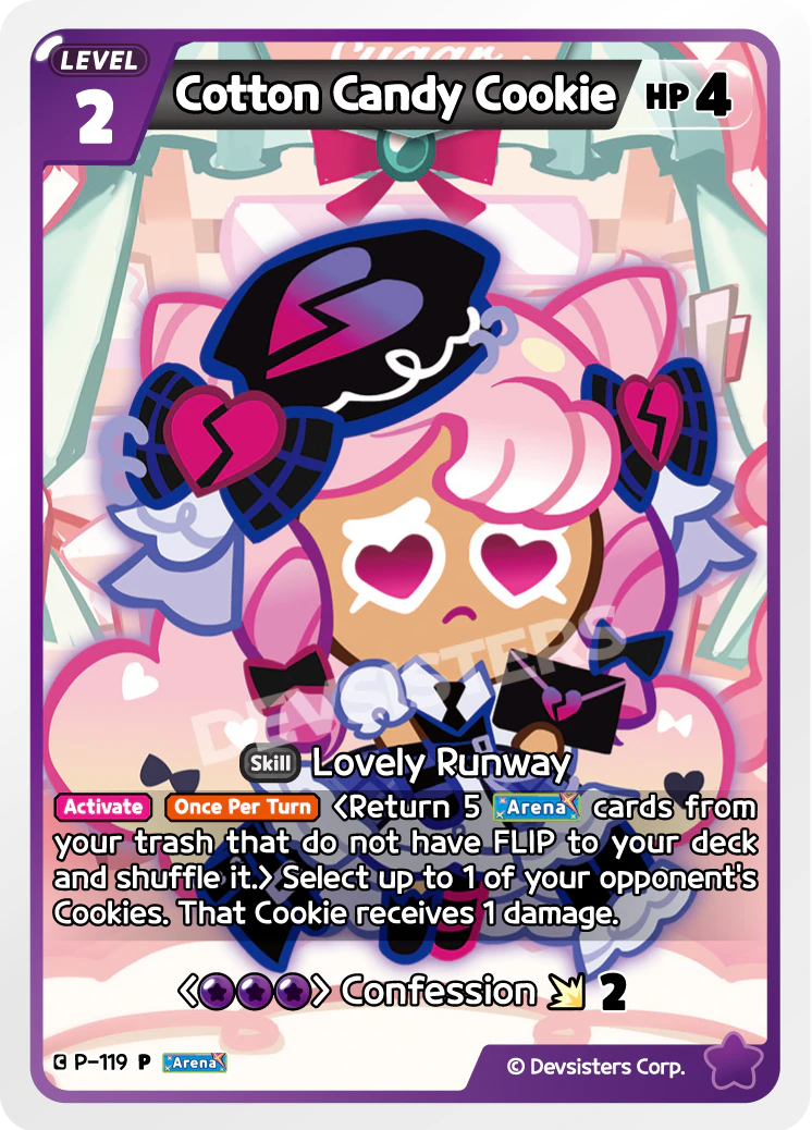 Image for Cotton Candy Cookie (P-119) (P) - CookieRun: Braverse TCG