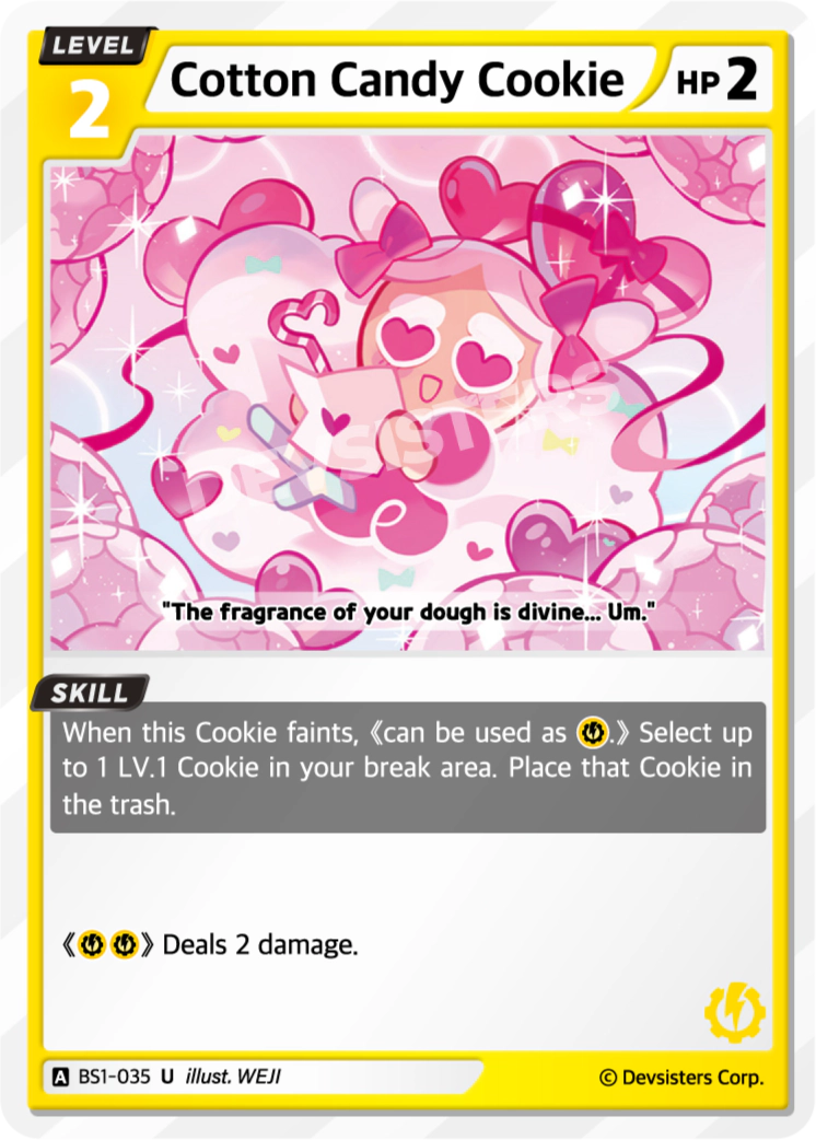 Image for Cotton Candy Cookie (BS1-035) (BS1) - CookieRun: Braverse TCG
