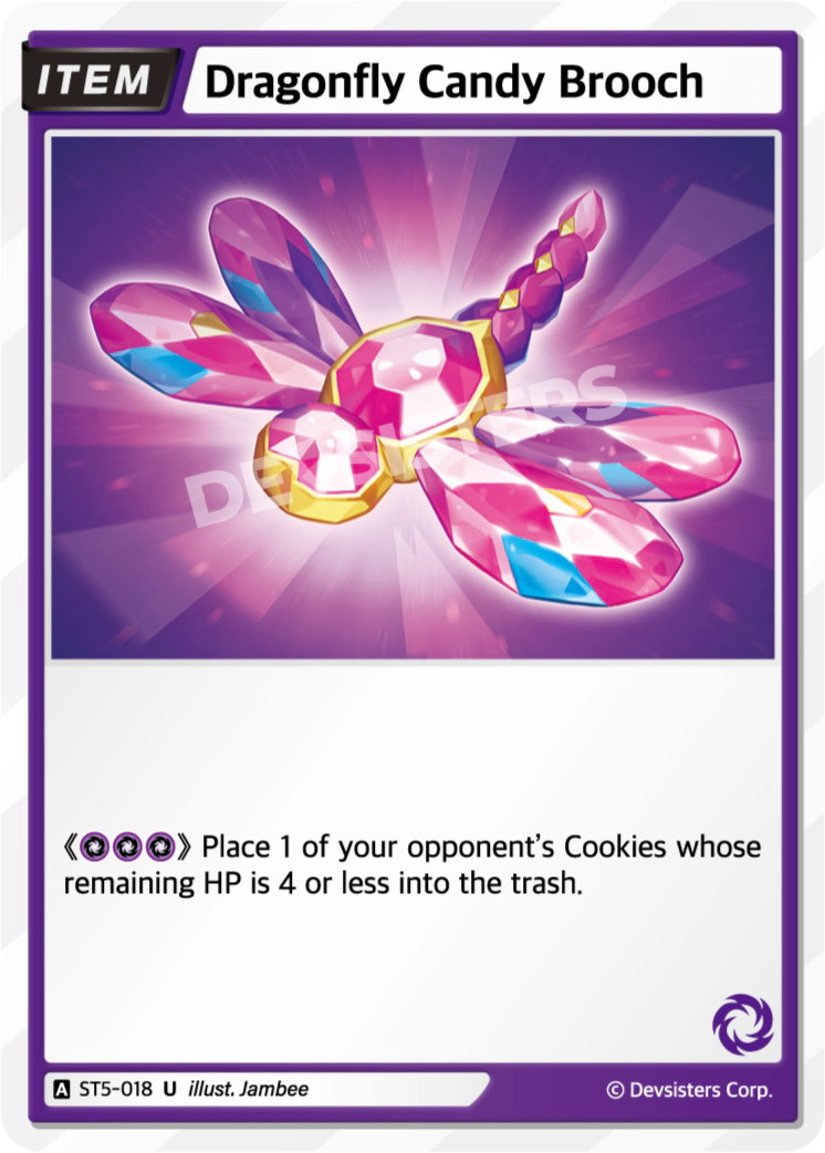 Image for Dragonfly Candy Brooch (ST5-018) (ST5) - CookieRun: Braverse TCG