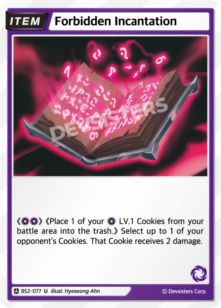 Image for Forbidden Incantation (BS2-077) (BS2) - CookieRun: Braverse TCG