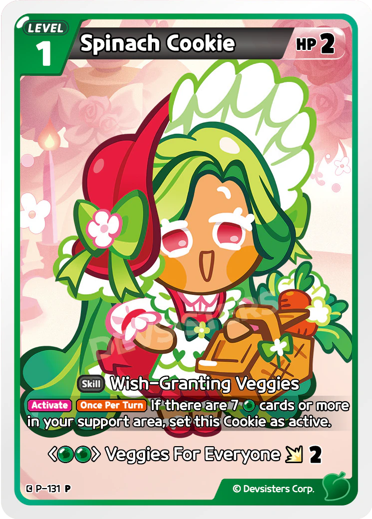 Image for Spinach Cookie (P-131) (P) - CookieRun: Braverse TCG