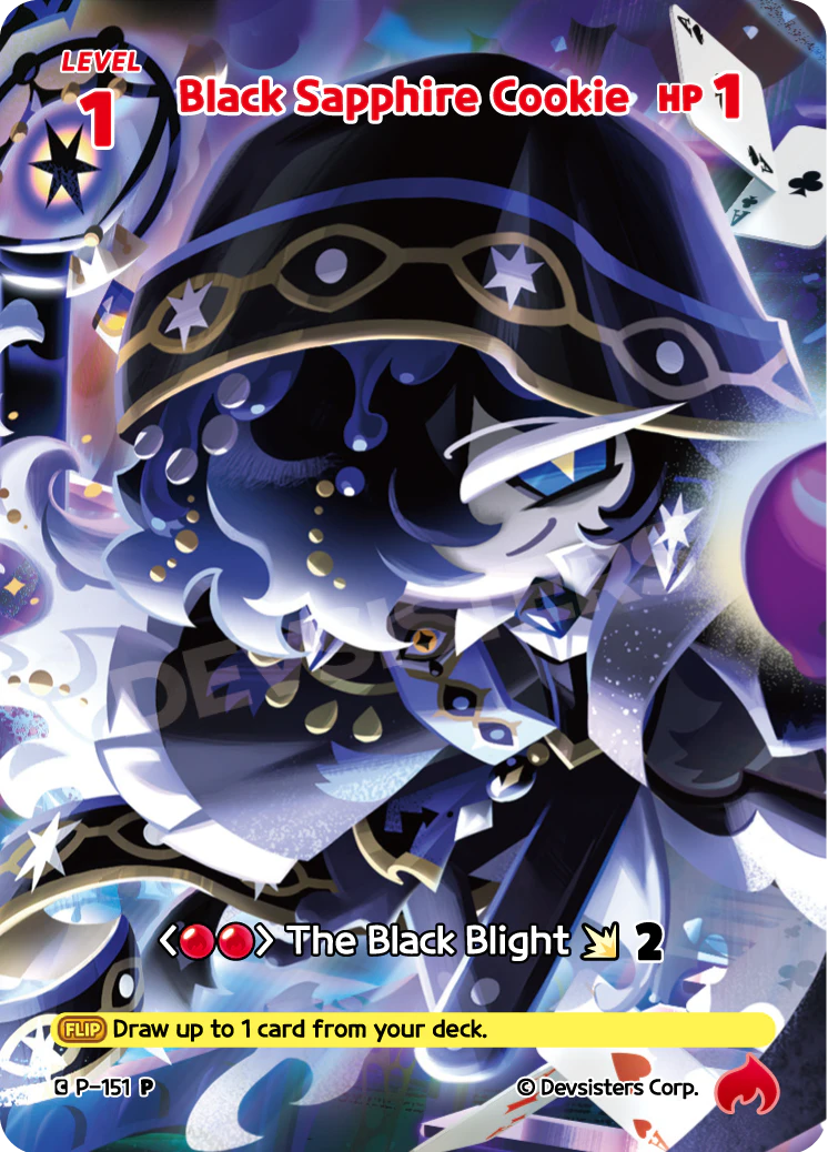 Image for Black Sapphire Cookie (P-151) (P) - CookieRun: Braverse TCG