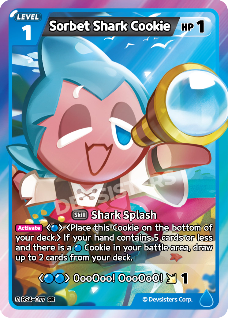 Image for Sorbet Shark Cookie (BS4-077) (BS4) - CookieRun: Braverse TCG