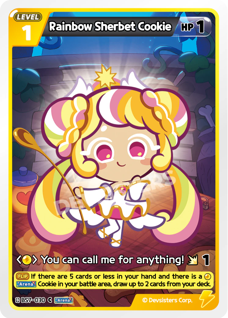 Image for Rainbow Sherbet Cookie (BS7-030) (BS7) - CookieRun: Braverse TCG